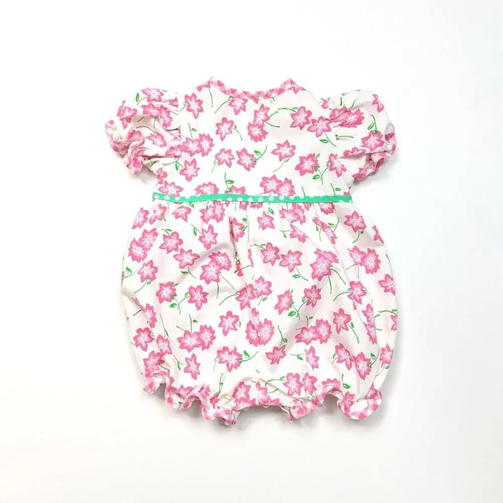 Vintage Floral Bubble Romper Sz 6-9m